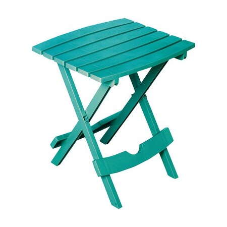Adams Adams Quik-Fold Teal Rectangular Resin Folding Side Table 8510-94-3939